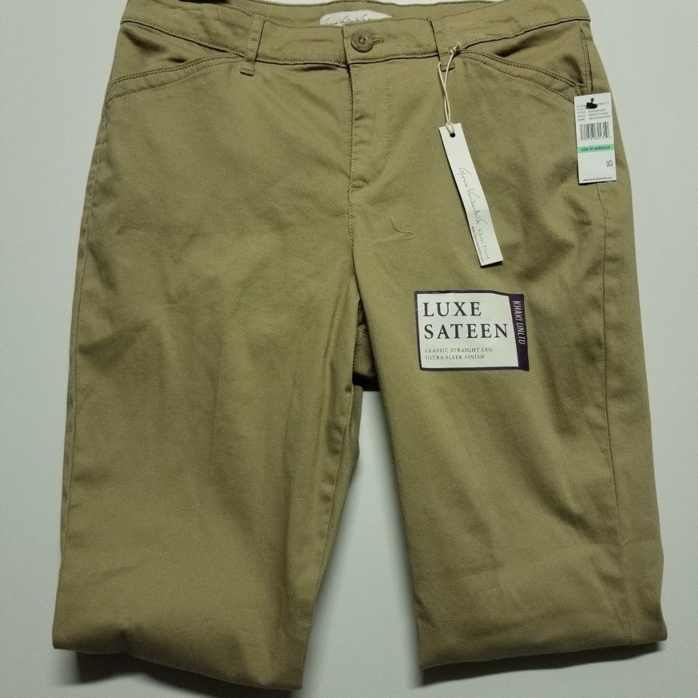 Gloria Vanderbilt AnitaTwill Straight Leg Pants - Picture 3 of 6